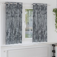 vidaXL Ögla Gardiner Silvrig Grå Polyester 140 x 175 cm