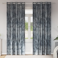 vidaXL Sammetsgardiner 2 st med öglor Silvergrå 225x140 cm