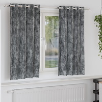 vidaXL Sammetsgardiner 2 st med Öljett Grå 175x140 cm