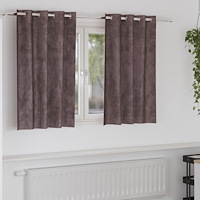vidaXL Sammetsgardiner 2 st med Öljett Brun 140x140 cm