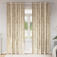 vidaXL Velvet Gardiner Grädde Polyester 140 x 225 cm Modern