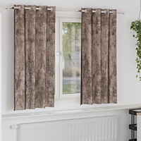 vidaXL Ögla Gardiner Kaffefärg Polyester 140 x 175 cm Ögla Gardiner