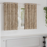 vidaXL Sammet Gardiner Champagne Polyester 140 x 140 cm