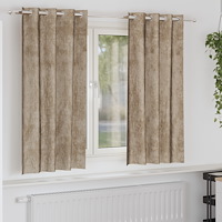 vidaXL Sammet Gardiner Champagne Polyester 140 x 175 cm