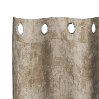 vidaXL Sammetgardiner 2 st med ögla Champagne 225x140 cm
