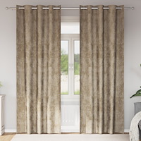 vidaXL sammetsgardiner 2 st med öglor Champagne 260x140 cm