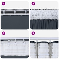 vidaXL Sammet Gardiner 2 stycken med Öljett Silvergrå 245x140 cm