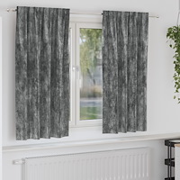 vidaXL Sammetsgardiner 2 st med Öglor Grå 175x140 cm