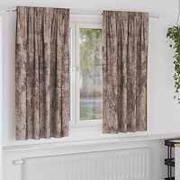 vidaXL Sammet Gardiner 2 st med Öglor Cappuccino 175x140 cm