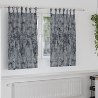 vidaXL Sammet Gardiner 2 st med Öglor Silvergrå 140x140 cm