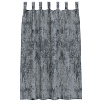 vidaXL Sammetsgardiner 2 st med Ögla Silvergrå 175x140 cm