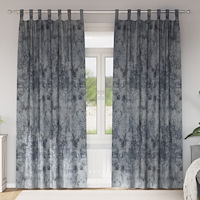 vidaXL Sammetsgardiner 2 st med öglor Silvergrå 260x140 cm