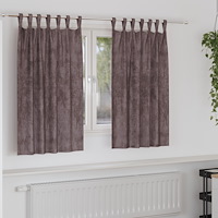 vidaXL Sammet Gardiner 2 stycken med Öglor Brun 140x140 cm