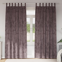 vidaXL Sammetgardiner 2 st med Ögonfransar Brun 245x140 cm