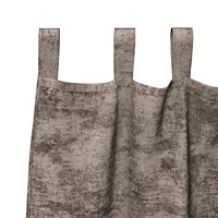vidaXL Sammet Gardiner 2 st med Öljett Cappuccino 140x140 cm