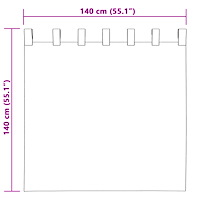 vidaXL Sammet Gardiner 2 st med Öljett Cappuccino 140x140 cm