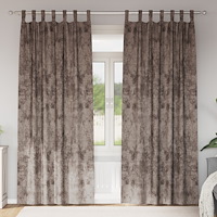 vidaXL Sammet Gardiner 2 st med Öljett Cappuccino 260x140 cm