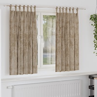 vidaXL Sammetsgardiner 2 st med öljett Champagne 175x140 cm