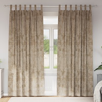 vidaXL Sammetsgardiner 2 st med öljett Champagne 225x140 cm