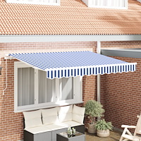 vidaXL Markis Ersättningsmaterial för 2.5 x 2 m Ram - Blå och Vit