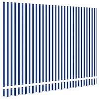 vidaXL Ersättningstyg för markis 3,5m x 2m blå och vit