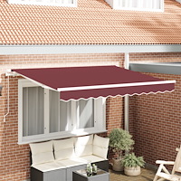 vidaXL Markis Ersättningstyg för 3.5x2 m Ram Burgunder