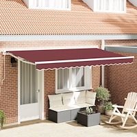 vidaXL Markis Ersättnings Tyg för 4x2 m Ram Burgundy