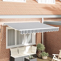 vidaXL markis ersättningstyg för 2.5x2 m ram i antracit och vitt