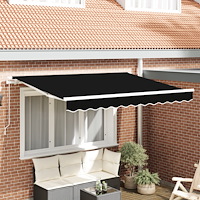 vidaXL Markis Ersättningstyg för 3.5x2 m Ram - Svart