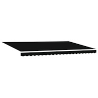 vidaXL Markis Ersättningsduk för 5x3.5 m Ram Svart