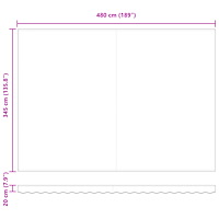 vidaXL Markis Ersättningsduk för 5x3.5 m Ram Svart