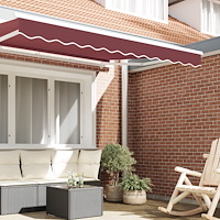 vidaXL Markis Valance för 2.5 m Ram Burgundy 2.3x0.2 m