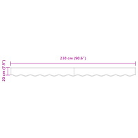 vidaXL Markis Valance för 2.5 m Ram Burgundy 2.3x0.2 m