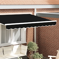vidaXL Markis Valance för 3,5 m Ram Svart 3,3x0,2 m