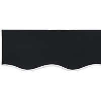 vidaXL Markisvalance för 5 m Ram Svart 4.8x0.2 m