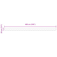 vidaXL Markisvalance för 5 m Ram Svart 4.8x0.2 m