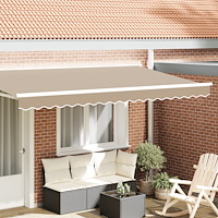 vidaXL Markis Voile för 4 m ram Beige 3.8x0.2 m