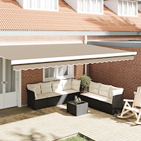 vidaXL Markisvalance för 5 m Ram Beige 4.8x0.2 m