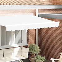 vidaXL Markisvalance för 2.5 m Ram Vit 2.3x0.2 m