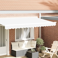 vidaXL Markis Valance för 4 m Ram Vit 3.8x0.2 m