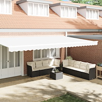 vidaXL Markis Valance för 6 m Ram Vit 5.8x0.2 m