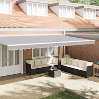 vidaXL Markis Valance för 6 m Ram Ljusgrå 5.8x0.2 m