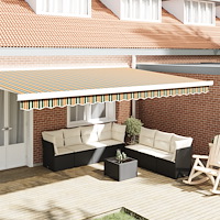 vidaXL Markis Valance för 5 m Ram Grön och Gul 4.8 x 0.2 m