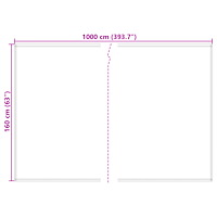 vidaXL Ersättningsmarkis tyg Vit 10x1.6 m