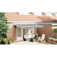 vidaXL Elektrisk Semi-Cassette Markisram Retractable Metall