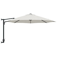 vidaXL Cantilever parasoll Sand Polyester, Aluminium Stor Hopfällbar
