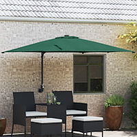 vidaXL Uteplatsparaply Grön Polyester 300 cm x 300 cm Hopfällbar