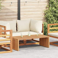 vidaXL Trädgårdssidebord 110x55x35,5 cm Massivt teakträ