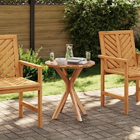 vidaXL Trädgård Bistro Bord Ø70x75 cm Massivt Teakträ