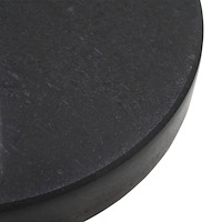 vidaXL Parasollbas med hjul för Ø38/48mm stolpar svart granit 30 kg rund